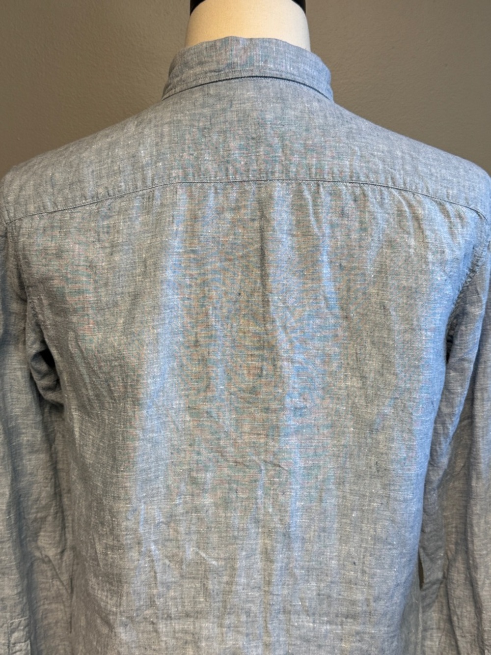 Club Monaco Linen Button Down Shirt Light Blue Slim Fit S - Picture 5 of 6
